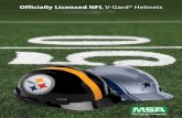 Officially Licensed NFL V-Gard® Helmets · 2012-08-23 · New helmets with exclusive thermoform NFL team logos offer a sleek, new appearance with a display box. "Steelers Six-Pack"