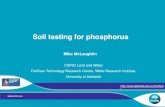 Soil testing for phosphorus - Faculty of Sciences · 2020-01-31 · soil phosphorus test to predict pasture response in Australian pasture soils - a preliminary assessment." Soil