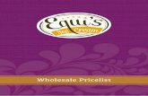 Wholesale Pricelist - Equi’s Ice Cream · Turkish Delight (430g) Fruit Salad Crunch (455g) Topping Bags Oreo Cookies (400g) Amaretti Biscuits (100g) Fudge Pieces (5kg) Mini Marshmallows