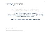 Performance and Development Review (PDR) for …...4 PDR Training for Reviewers (Professional Services) People Development Team 2016 Workshop Overview This workshop explores the purpose