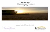 Kansas Custom Rates 2020 - Kansas State University · 2020-06-25 · 2013 30.02 0.360.217 71 2016 26.89 0.350.240 80 2018 29.40 0.217 77 0.32 2020 26.61 0.216 61 0.35 Note: Rates