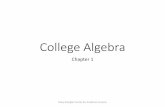College Algebra - St. Cloud Technical and Community College · College Algebra Chapter 1 Mary Stangler Center for Academic Success. Note: This review is composed of questions similar