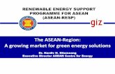 The ASEAN-Region: A growing market for green energy solutions · Developed an energy demand and supply outlook model for the ASEAN region up to 2030. The 3rd ASEAN Energy Outlook