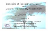Concepts of (Social) Vulnerability and Data for Vulnerability …repository.usp.ac.fj/7108/1/APN_Chennai_Weber_02.pdf · 2014-01-09 · Concepts of (Social) Vulnerability and Data