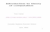 Introduction to theory of computationcsustan.csustan.edu/.../Computation/comp-out.pdf · the basics of the abstract theory of computation. We will start with a relatively straightforward