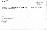 NUREG-0585, TMI-2 Lessons Learned Task Force Final Report. · 2012-11-21 · NUREG-0585 TMI-2 Lessons Learned Task Force Final Report Manuscript Completed: October 1979 Date Published: