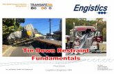 Tie Down Restraint Fundamentals · 3. Tie-down Restraint – Friction is Critical l Friction is critical for the tie-down method l But Not understood well l Friction is the force