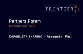 Western Australia CAPABILITY SHARING – Researcher Pitch · Landgate and the European Space ... •Blockchain •Web and Analytics •Machine Learning •Visualisation •HPC and