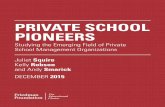 PRIVATE SCHOOL PIONEERS - EdChoice · Last year, 11 cities had charter school market share increase 20 to 40 percent in a single year.4 In many high-choice cities, common-enrollment
