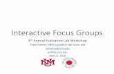 Interactive Focus Groups Workshop New · What is an Interactive Focus Group? •Engages participates in pre-plannedactivities to get answers to questions •Typically involves writing,