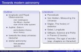 Towards modern astronomy - Astrophysicsfverbunt/iac2011/modern.pdf · satellites of Jupiter: not possible from ship; may be used for longitude of main land)Römer velocity of light