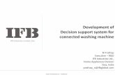 Development of Decision support system for connected ...€¦ · © 2017 IFB Industries Ltd. - Confidential IFB Industries Limited, Goa Development of Decision support system for