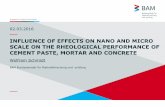 INFLUENCE OF EFFECTS ON NANO AND MICRO SCALE ON THE … · 2016-09-17 · Influence of effects on nano and micro scale on the rheological performance of cement paste, mortar and concrete