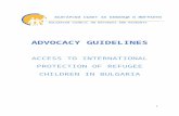 GUIDELINES ON ADVOCACY€¦  · Web viewaccess to international protection of refugee children in bulgaria. the advocacy guidelines have been developed by the bulgarian council on
