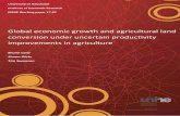 Global economic growth and agricultural land conversion under … · 2017-09-01 · Global economic growth and agricultural land conversion under uncertain productivity improvements