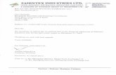 Zahintex Industries Ltd.zahintex.com/wp-content/uploads/2017/02/UN-AUDITED... · A CONCERN OF GIVENSEE GROUP OF INDUSTRIES LTD. Statement of Comprehensive Income (Un-audited) For
