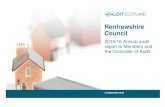 Renfrewshire Council annual audit 2015/16 · Exhibit 1: Overall materiality misstatements Materiality in the charitable trusts 20. We also set separate materiality in the audit of