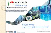 Royce Wong royce.wong@advantech€¦ · Small Systems Transducers Remote Visual Inspection Bore scopes Fiber scopes Video probes PTZ Cameras Robotic Crawlers Radiography Film, equipment