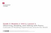 Grade 3: Module 1: Unit 1: Lesson 1 Observing, Reading, and ......CCI Enhanced Module (Williamsville Central Schools) January 2015 • 1 Long-Term Targets Addressed (Based on NYSP12
