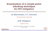 Examination of a simple pulse blanking technique for RFI mitigation · 2015-08-19 · Threshold Level: Defined as Mean + (βx Standard Deviation) Large β2 Small β2 - Small β2 tends
