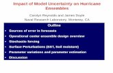 Impact of Model Uncertainty on Hurricane Ensembles · HWRF EPS (27/9/3 km, 42 levels) ensemble. – 21 members. GFDL EPS (55/18/6 km, 42 levels) – 10 members. COAMPS-TC EPS (27/9/3