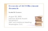 Garson - Genesis of ACS Electronic Journalsacscinf.org/docs/meetings/230nm/presentations/230nm59.pdf · Lorrin R. Garson August 30, 2005 Herman Skolnik Award Symposium 230th ACS National