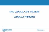 SARI CLINICALCARE TRAINING CLINICAL SYNDROMES...SEPSIS-3: consensus (JAMA, 2016) •Current definition of septic shock (subset of sepsis): –circulatory, cellular and metabolic dysfunction