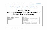 ASQUAM Guideline of Oxytocin Use in Labour · 2020-03-05 · Oxytocin guideline – FINAL – May 2016 - Page 0 of 14 Achieving Sustainable Quality in Maternity Services ASQUAM Guideline