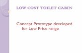 VETUS TOILET CABIN Salient Features : LCT module â€¢ Size of Toilet : 3.2â€™x3.2â€™x7.5â€™ Ht. â€¢ Single