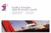 FedEx Freight 100-N Rules Tariff · Application of Cube / Density Base Rates 191 9 Application of Tariffs 195 9 Application and Precedence of Rules and Tariffs 190 8 Arrival Notice
