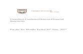 Unaudited Condensed Interim Financial Statements For the ... These condensed interim financial statements