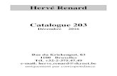 Hervé Renard Catalogue 203 · Hervé Renard Catalogue 203 Décembre 2016 Rue du Kriekenput, 83 1180 Bruxelles Tél. +32-2-375.47.49 e-mail: herve.renard@skynet.be uniquement par