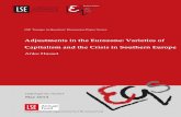 Adjustments in the Eurozone: Varieties of Capitalism and ... · shareholdings, play a minor role. These are typically English-speaking countries. In CMEs, coordination takes place