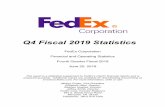 Q4 Fiscal 2019 Statisticss1.q4cdn.com/714383399/files/doc_financials/... · Q4 FY19 Stat Book / 1 FEDEX CORPORATION OVERVIEW FedEx Corporation provides customers and businesses worldwide