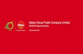 Malee Group Public Company Limited...2018/11/23  · Malee Group Public Company Limited | CONFIDENTIALMalee Group Public Company Limited 44 49% 65% Formerly named Agri Sol Co., Ltd.