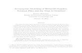 Econometric Modelling of World Oil Supplies: Terminal Price and the Time to Depletion · 2018-07-24 · Econometric Modelling of World Oil Supplies: Terminal Price and the Time to
