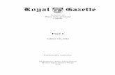 Part I...Province of Prince Edward Island Canada Part I Volume 141, 2015 Published by Authority Charlottetown, Prince Edward Island Michael Fagan, …