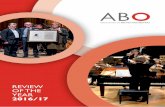 REVIEW OF THE YEAR 2016/17 · 07 : ASSOCIATION OF BRITISH ORCHESTRAS : REVIEW OF THE YEAR 2016/17 CONNECTING ABO Conference This year’s Conference, in association with our Principal