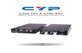 COH-TX1 & COH-RX1€¦ · • Do not attach the power supply cabling to building surfaces. • Use only the supplied power supply unit (PSU). Do not use the PSU if it is damaged.
