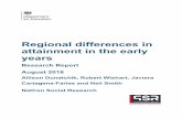 Regional differences in attainment in the early years...3 4.4 Regional variation in ethnic inequalities in attainment at age 5 36 4.5 Regional variation in improvement between ages