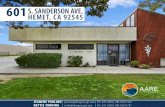 S. SANDERSON AVE. HEMET, CA 92545images1.loopnet.com/d2/bUY1BvMGvyrxHZWRtXuuea_Bg_ykVpIpka4… · 3MENT OFFERING INVEST 4-9 MEDICAL BUILDING FOR SALE 601 S Sanderson Ave. Hemet, CA