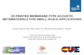3D PRINTED MEMBRANE-TYPE ACOUSTIC ......• The need for developing 3D printing techniques for membrane-type acoustic metamaterials has been highlighted in papers • 3D printing gives
