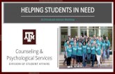 HELPING STUDENTS IN NEED - OGAPS - HOMEogaps.tamu.edu/OGAPS/media/media-library...parents, and roommates) • Academic difficulties • Homesickness, loneliness, isolation, not fitting