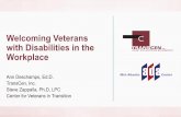 Welcoming Veterans with Disabilities in the Workplace...Welcoming Veterans with Disabilities in the Workplace Ann Deschamps, Ed.D. TransCen, Inc. Steve Zappalla, Ph.D, LPC Center for