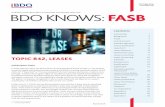OCTOBER 2018 BDO KNOWS: FASB...A NEWSLETTER FROM BDO’S NATIONAL ASSURANCE PRACTICE OCTOBER 2018 TOPIC 842, LEASES INTRODUCTION In early February 2016, the Financial Accounting Standards