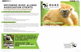 uPcoming duKe alumni duKe...lemur cenTer volunTeer sPoTlighT: george Kolasa Volunteer role at the DLC? Volunteer tour guide What do you do for a living? Retired from Duke University