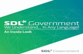 SDL Government (SDLGov) is excited to be a part of this ...With SDL Governments real-time Language Learning, our translation engines continue to evolve after they have been trained.
