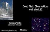 Deep Field Observations with the LBC - University of Arizonaabell.as.arizona.edu/~lbtsci/UM2017/Presentations/... · LBT User’s Meeting 2017; Florence, Italy. Outline: Classic Legacy