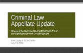 Criminal Law Appellate Update law/Case Law Year In Review (July 2017 - July 2018).pdf · Review of the Supreme Court’s October 2017 Term and Significant Eleventh Circuit Decisions