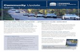 Community Update - Mona Vale Road upgrade - preferred ... · future upgrade of this section of Mona Vale Road to a four-lane divided road. Three feasible route options ... route option,
